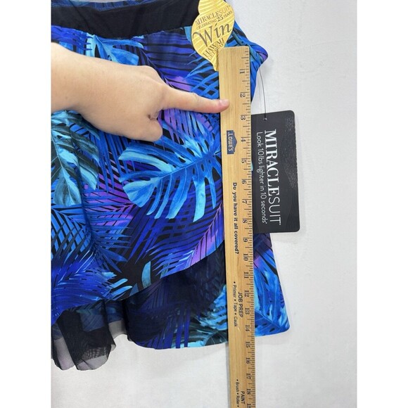 Miraclesuit Tankini Swim Top Sz 8 Royal Palms Mirage Underwire Tummy Control NEW - Picture 10 of 11